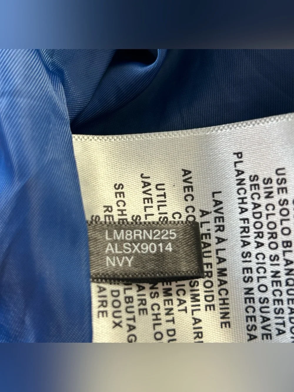Levi’s MA-1 Flight Bomber Jacket Men’s Size M Blue Flight Jacket Satin Lined